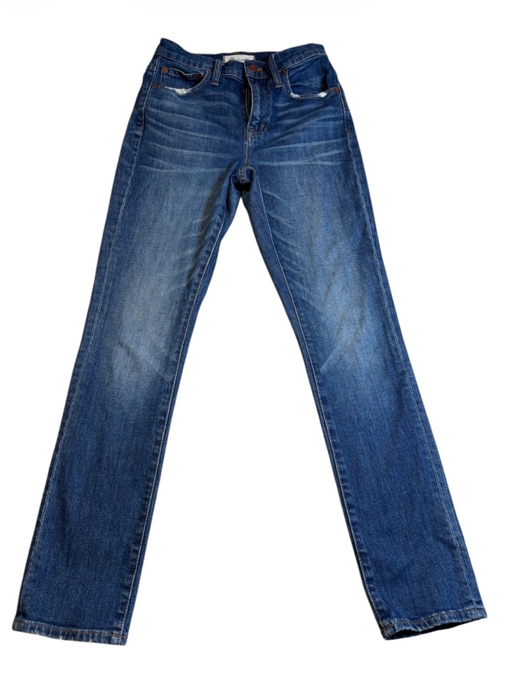 🏷️ Madewell The High-Rise Slim Boy-Jean Medium Wash Denim Size 23 - Picture 4 of 16